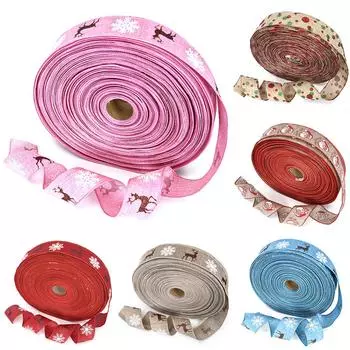 Модные украшения фестиваль рождественский подарок Санта снежинка лента принт лось упаковка домашняя вечеринка елка декор 4