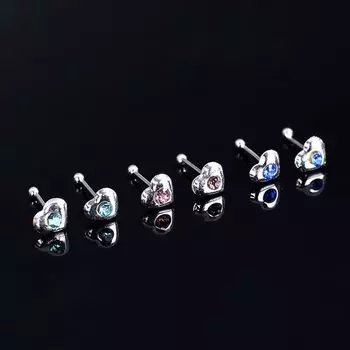 Модные украшения Jewley Crystal Heart для тела Пирсинг носа Пирсинг для тела Кольца для носа разноцветный