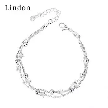 Модные украшения Lindon, браслет с пятиконечными звездами для женщин, подарки на свадьбу, помолвку и вечеринку