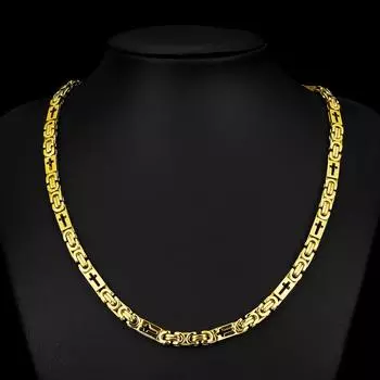 Модные хип-хоп украшения из нержавеющей стали, титана, стальной петли, цепочка ручной работы с плоской пряжкой 60CM