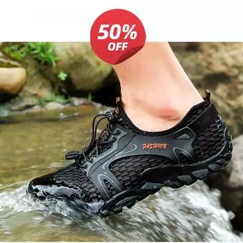 Модные уличные кроссовки, дышащие, водонепроницаемые, походные, мужские, замшевые, сетчатые, скальные, мужские, спортивные, быстросохнущие, кроссовки 38 коричневый