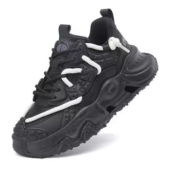 Модные уличные кроссовки из вулканизированной стали для мужчин, качественные спортивные баскетбольные кроссовки для мужчин, повседневные кроссовки для бега для мужчин 39 чёрный