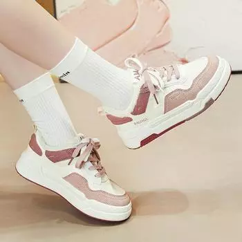 Модные уличные зимние хлопковые плюшевые повседневные кроссовки теплые флисовые плюшевые зимние повседневные кроссовки для бега на толстой подошве женские туфли 35 розовый