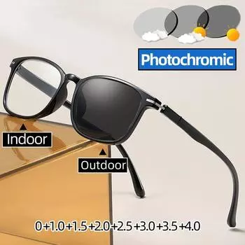 Модные умные фотохромные очки для чтения для женщин, уличные изменяющие цвет очки для дальнозоркости, мужские очки с защитой от синего света, пресбиопия 0
