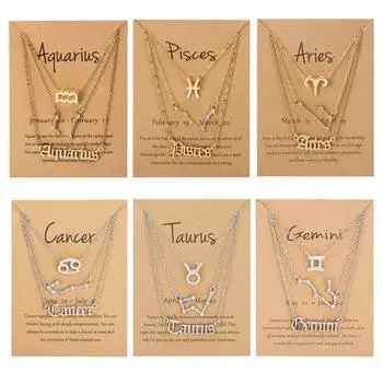 Модные унисекс 1 шт подарки 12 созвездий ожерелье ювелирные изделия кулон ожерелье с подвесками для мужчин женщин девочек золото серебро Scorpio Silver