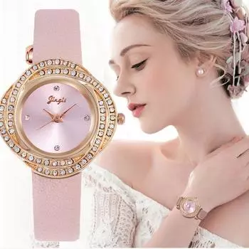 Модные унисекс-часы для отдыха, модные, с бриллиантовой инкрустацией, циферблат, новый стиль, женские кварцевые часы со стразами, наручные часы с ремешком красный