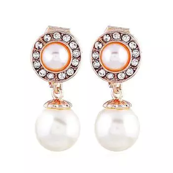 Модные унисекс искусственный жемчуг вечерние 1 пара серебряных женских сережек-клипс для ушей свадебные золотые серьги-капли изысканные уникальные подарки серьги-гвоздики без проколов