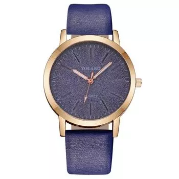 Модные унисекс кожаные часы женские кварцевые наручные часы модные люксовые брендовые женские светло-синий