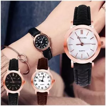 Модные унисекс кожаные часы женские мини-дизайн ретро женские изысканные модные брендовые женские кожаные поясные часы женские часы маленькие часы