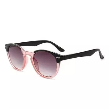 Модные унисекс круглые солнцезащитные очки для чтения для мужчин и женщин, очки для дальнозоркости, пресбиопии, очки с диоптриями, очки по рецепту +100 +200 +300 +400 3