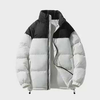 Модные унисекс-куртки с хлопковой подкладкой на осень/зиму: Модели с короткими рукавами для молодых пар 4XL