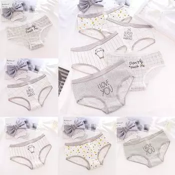 Модные унисекс милые удобные 2018 новые мягкие трусы горячая распродажа печатные рекламные женские хлопковые высококачественные 1 шт нижнее белье L XL для девочек дышащие L