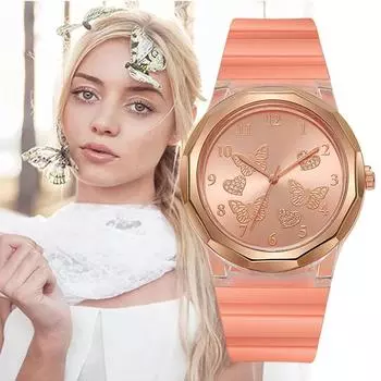 Модные унисекс модные повседневные женские кварцевые кожаные часы элегантные женские наручные часы женские часы простые бабочки кремниевые роскошные женские часы
