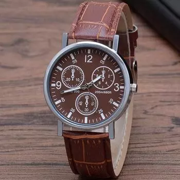 Модные унисекс наручные часы, бизнес, ремешок из искусственной кожи, римские цифры, аналоговые кварцевые мужские часы Blu-Ray, новые AVE