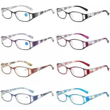 Модные унисекс очки высокой четкости с диоптриями +1,0~+4,0, модные ретро-очки для мужчин, пресбиопических очков для чтения, женские очки с линзами и увеличительным стеклом, портативные очки с принтом +2.0 Style4 красный