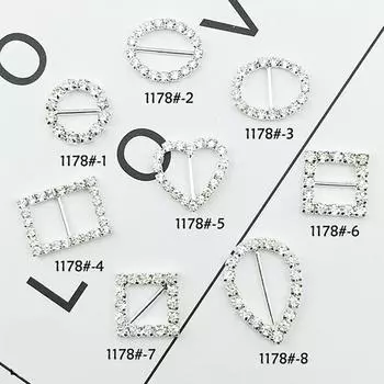 Модные унисекс популярные свадебные стразы пряжки женские металлические горячие продажи DIY аксессуары для волос для девочек украшения для карт 10 шт./компл. изготовление лент для волос 1