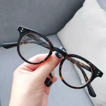 Модные унисекс простые очки «кошачий глаз» для мужчин и женщин, очки в оправе для вечеринки, маленькие круглые очки в нежной черной оправе