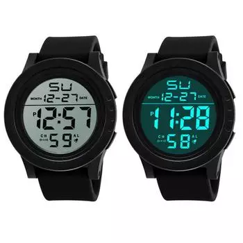 Модные унисекс высококачественные часы со светодиодным будильником, горячая распродажа, женские часы, мужские унисекс, уличные хронографы, многофункциональные цифровые, популярные спортивные модные часы белый