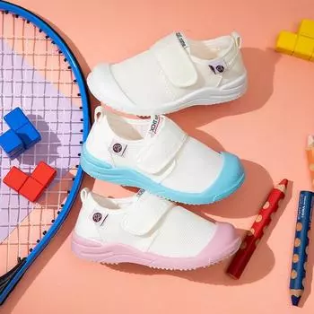 Модные универсальные детские парусиновые туфли, матерчатая обувь для девочек, детские белые туфли для малышей, домашняя обувь Classmates 23 yards, inner length 15.5cm