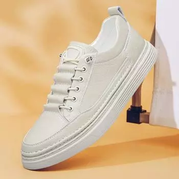 Модные универсальные кроссовки из мягкой кожи, мужская повседневная обувь для активного отдыха, мужская обувь для скейтбординга, классическая обувь для отдыха и прогулок, вулканизированная обувь 38