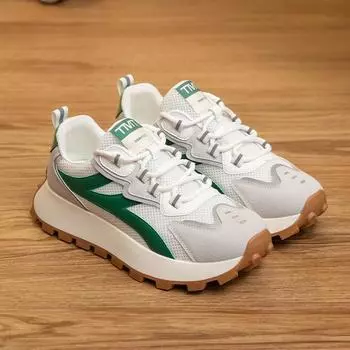 Модные универсальные повседневные кроссовки Foe для женщин с круглым носком на платформе, легкие удобные дышащие туфли для женщин, легкие туфли 35 серый