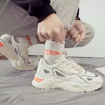 Модные универсальные повседневные спортивные женские туфли на платформе 35 чёрный