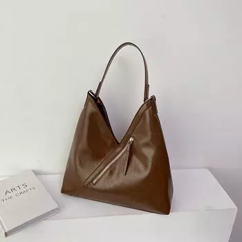 Модные универсальные сумки для подмышек для поездок на работу, женские сумки для отдыха, вместительные, с молниями, простые, из искусственной кожи, на плечо (30cm<Max Length<50cm)