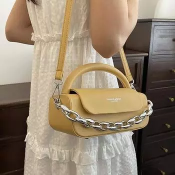 Модные универсальные сумки на плечо и через плечо из искусственной кожи с цепочками и уникальным дизайном для женщин. Новые