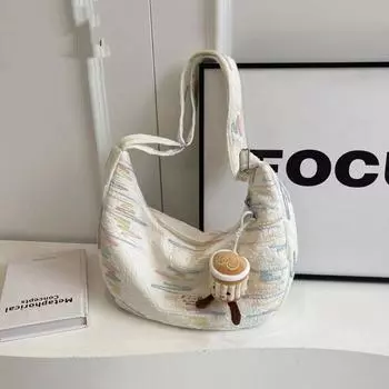 Модные универсальные сумки в стиле Ins большой вместимости на одно плечо в форме пельменя