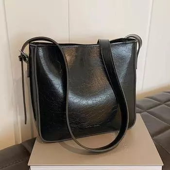 Модные универсальные сумки-ведра для женщин, новая корейская простая повседневная сумка на одно плечо под мышкой, модная сумка-тоут для поездок на работу