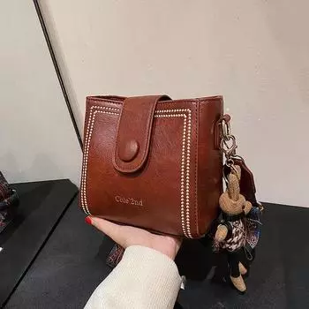 Модные универсальные сумки женские модные сумки через плечо женские ретро сумки-ведра маленькая квадратная сумка женские сумки через плечо one size чёрный