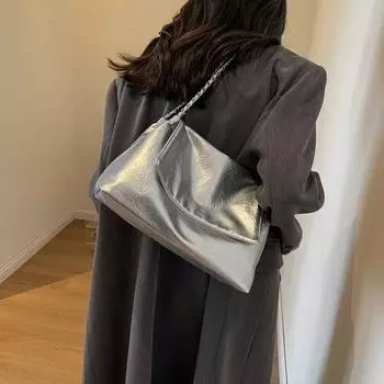 Модные универсальные женские сумки через плечо, трендовые новые ПУ-чехлы на молнии, большие емкости, однотонные женские сумки