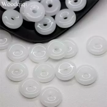 Модные ювелирные аксессуары ожерелье для изготовления ювелирных изделий популярные 20 шт./лот 10/12/15/18 мм большие отверстия стеклянные бусины в форме счетов высокого качества разделительные бусины 10mm мятный зеленый