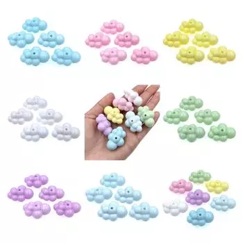 Модные ювелирные аксессуары Свободные бусины Бусины Облако Бусины Изготовление браслетов DIY Материал ручной работы 5 шт. Сплошной цвет для ожерелья Нежные ювелирные изделия розовый