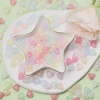 Модные ювелирные аксессуары, трещины, сделай сам, в форме сердца, 50 шт., 9,8*11 мм, свободные бусины, аксессуары 50 Pcs разноцветный