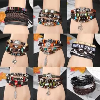 Модные ювелирные изделия для вечеринок, набор браслетов для мальчиков и девочек, кулон с перьями бабочки, браслет, комбинированный подарочный набор для влюбленных, ювелирные изделия темно-синий