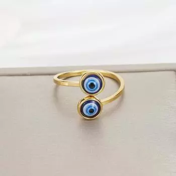 Модные ювелирные изделия из нержавеющей стали, кольца для глаз 6 золотой
