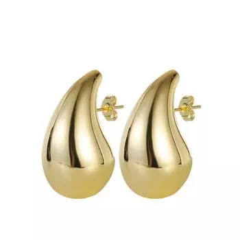 Модные ювелирные изделия из нержавеющей стали с каплями воды, эмалированные серьги для женщин золотой