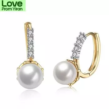 Модные ювелирные изделия кубический циркон серьги-гвоздики для женщин офис леди искусственный жемчуг серьги женские аксессуары высокое качество