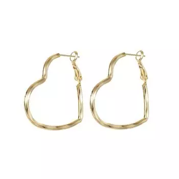 Модные ювелирные изделия, медные серьги в форме персикового сердца для женщин 1