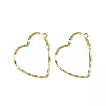 Модные ювелирные изделия, медные серьги в форме персикового сердца для женщин золотой