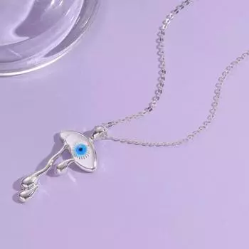 Модные ювелирные изделия, ожерелье с глазом, ожерелье со слезами на глазах, ожерелье сглаза, милое ожерелье с кисточками и каплями для глаз серебряный