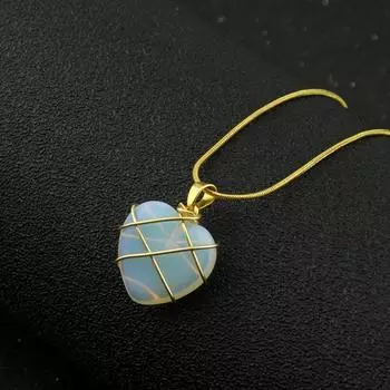 Модные ювелирные изделия, ожерелье с опаловым сердечком, хрустальный замок, гарнир для женщин и девочек, украшение из розового кварца для Барби, аксессуары, подарок