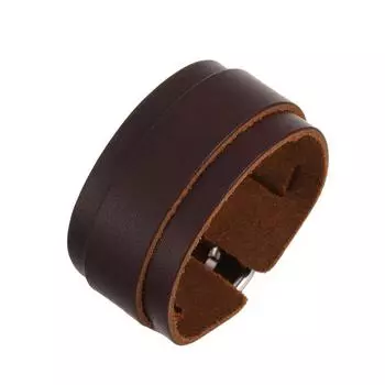 Модные ювелирные изделия ручной работы браслет из натуральной кожи с плетением манжет для мужчин коричневый