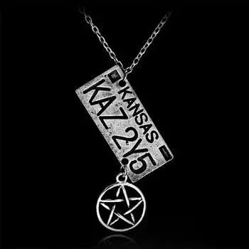 Модные ювелирные изделия Сверхъестественное Дин номерной знак кулон ожерелье новое модное винтажное ожерелье для фанатов сувенир подарок