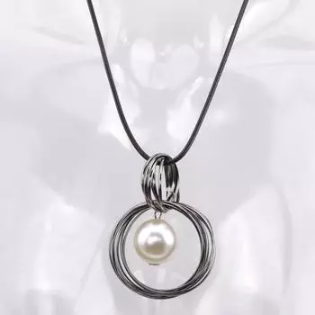 Модные ювелирные изделия Женское ожерелье с подвеской-капелькой Длинный абзац Цепочка для свитера Декоративные изысканные элегантные женские универсальные ювелирные изделия One Size белый