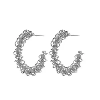 Модные ювелирные медные серьги для женщин золотой