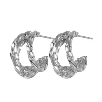 Модные ювелирные медные серьги для женщин золотой