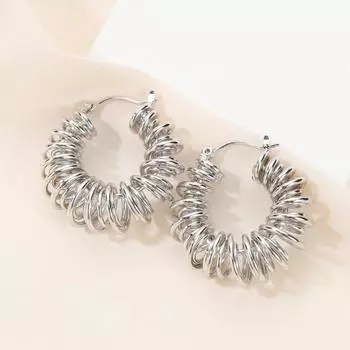 Модные ювелирные медные серьги для женщин серебряный