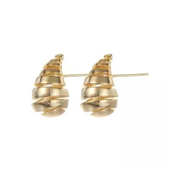 Модные ювелирные медные серьги для женщин золотой